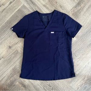 Figs Navy Catarina One Pocket Scrub Top